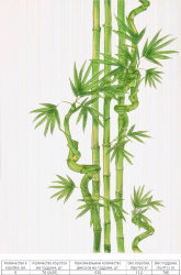 Декор Ретро бамбук салатовая № 2 250*350 (Береза Керамика)