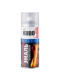 Эмаль термостойкая Kudo KU-5002 чёрная 520мл (А)