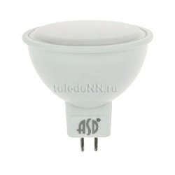 Лампа  светодиодная ASD LED-JCDR 4Вт 220В GU5.3 4000К  (спотMR16) 310Лм