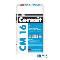 Клей для плитки всех видов СМ 16 Ceresit наружного и внутреннего применения (25 кг)