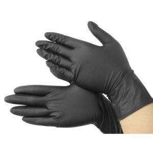 Перчатки  универс.нитриловые черные L (пара)