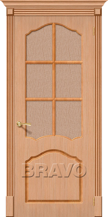 Дверь Ш Каролина Ф-01 (Дуб) ПО СТ-118