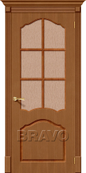 Дверь Ш Каролина Ф-11 (Орех) ПО СТ-118